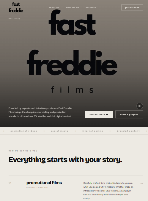 Fast Freddie Films iPad View