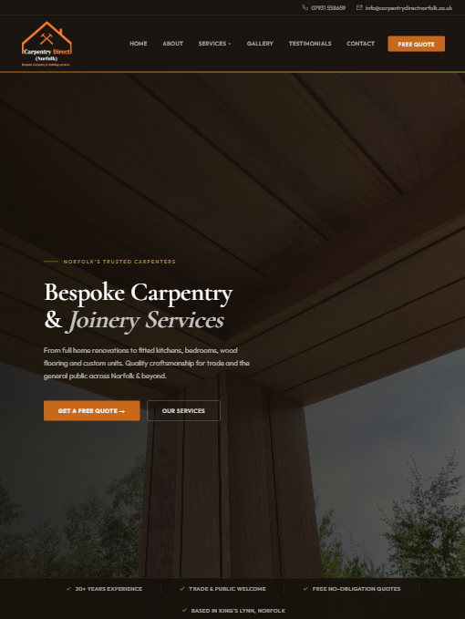 Carpentry Direct Norfolk Ipad View